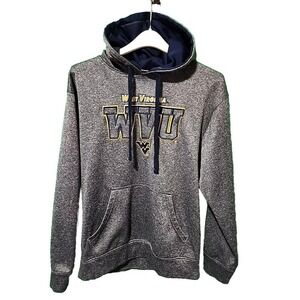 West Virginia University Pullover Hoodie Grey Excellent Condition Medium